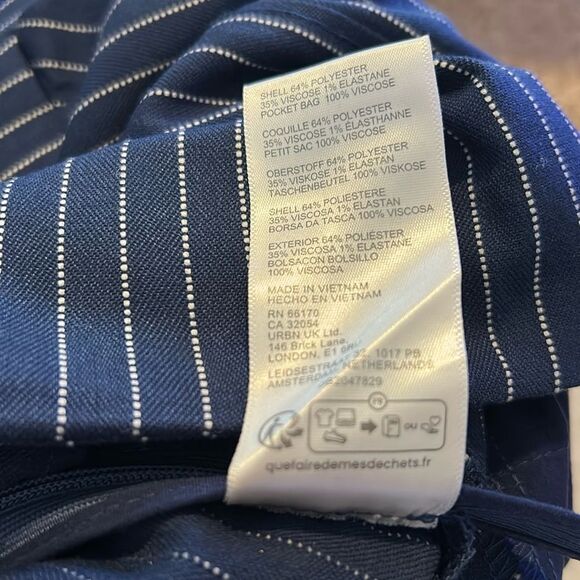 Free People Acadia Trouser Blue Combo/Pinstripe Size 2, NWOT - Picture 10 of 13